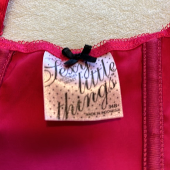 Victoria’s Secret Sexy Little Things 34 B Hot Pink Corset NWOT - Picture 9 of 12
